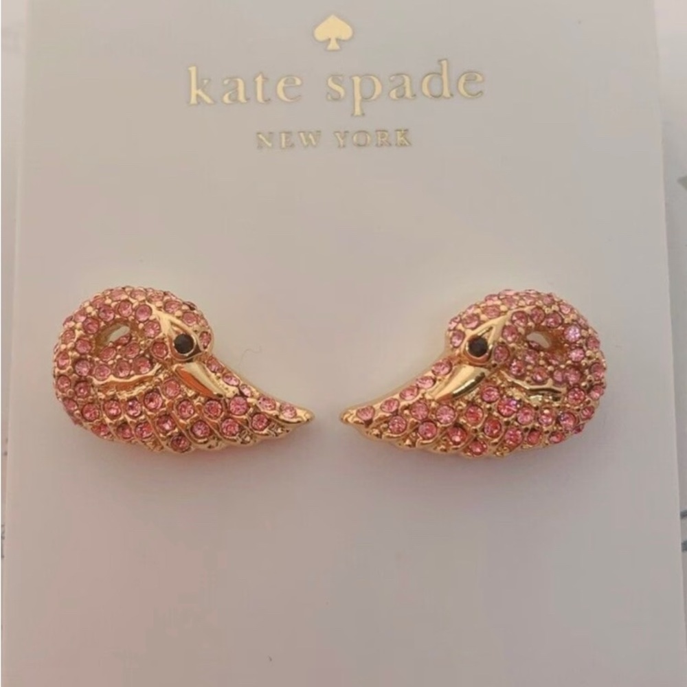 Kate Spade Swan Stud Earrings - Picture 2 of 5